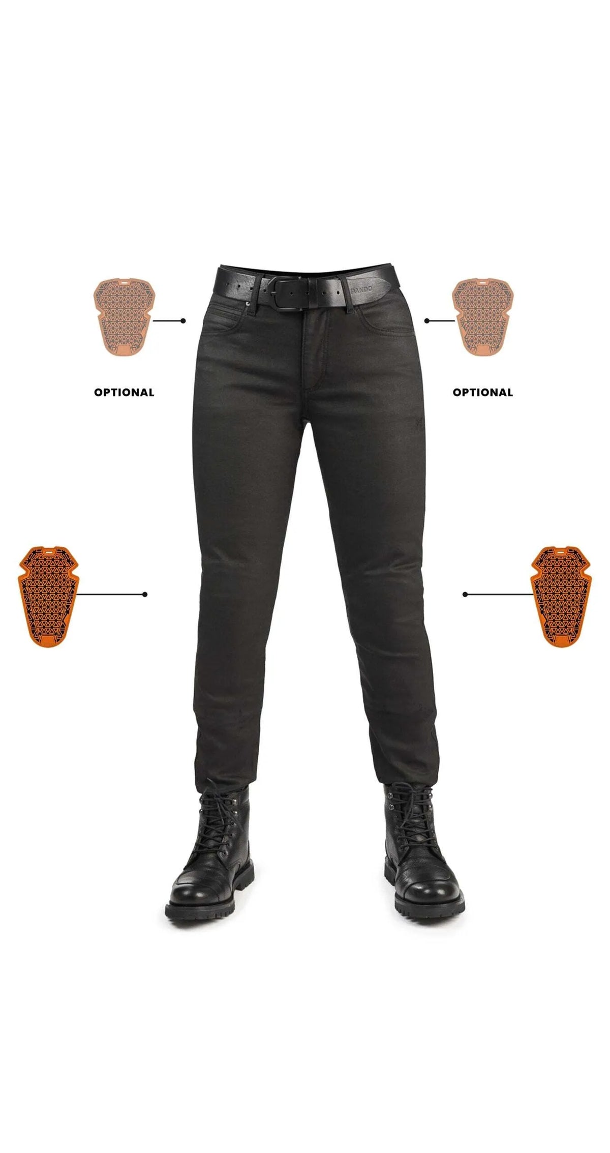 LORICA BLACK A - Slim Fit Women Motorcycle Jeans with Cordura®