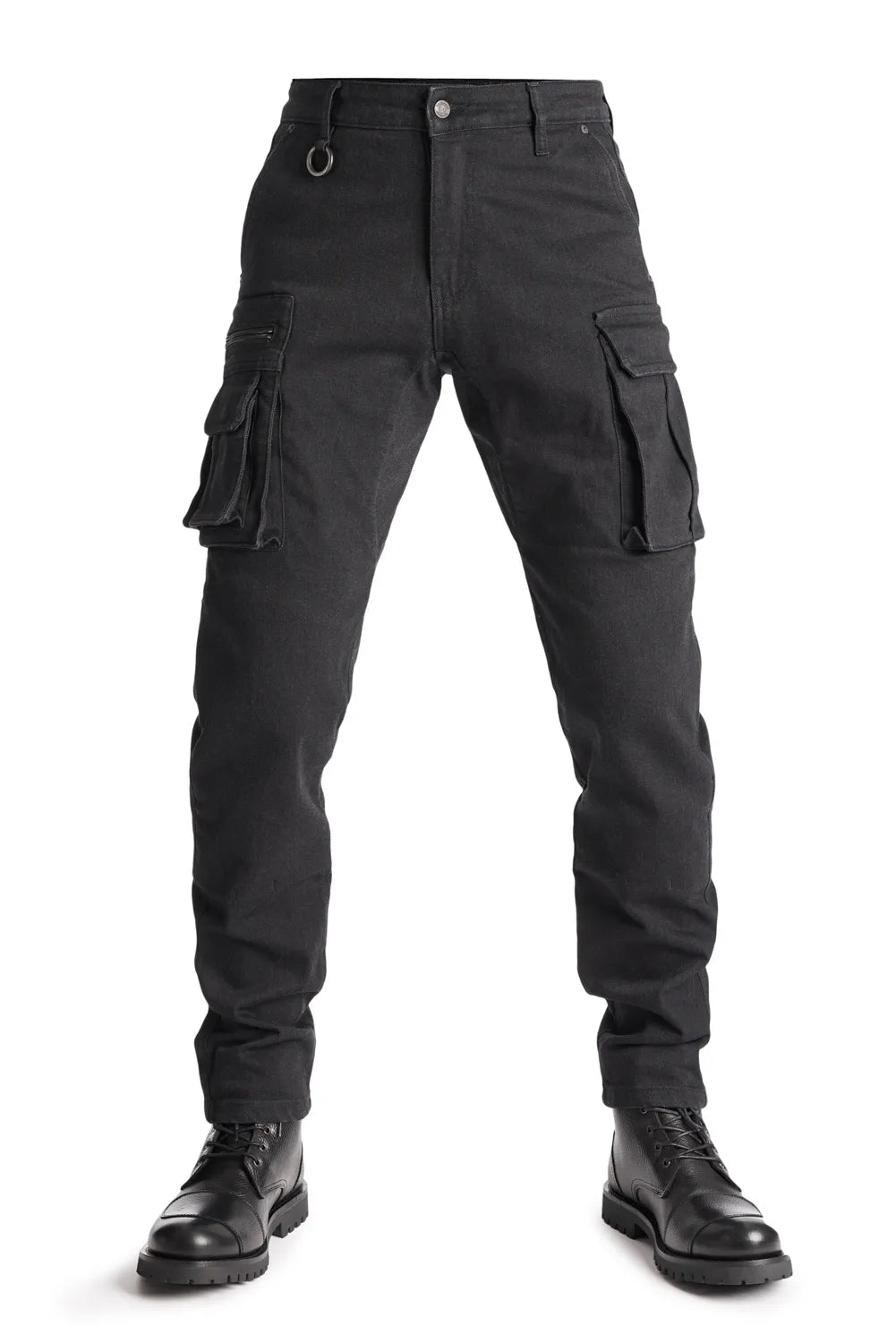 Pando Moto Desert Cargo Black – Motorcycle Jeans for Men with Chino Style Cordura®