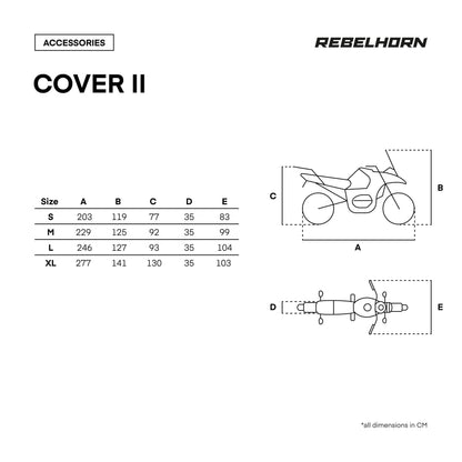 Motociklo uždangalas Rebelhorn Motorcycle Cover II Black/Silver