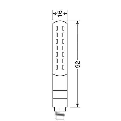 LED galiniai posūkiai su galiniu žibintu Lampa Line-SQ Rear 90477
