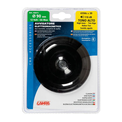 Horn Signal Lamp Disk Horn 90 mm 12V 42011