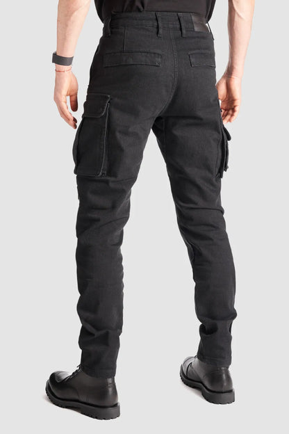 Pando Moto Desert Cargo Black – Motorcycle Jeans for Men with Chino Style Cordura®