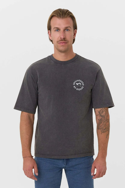 ALEX ORIGINS - ACID Washed Oversized T-Shirt for Bikers, Unisex