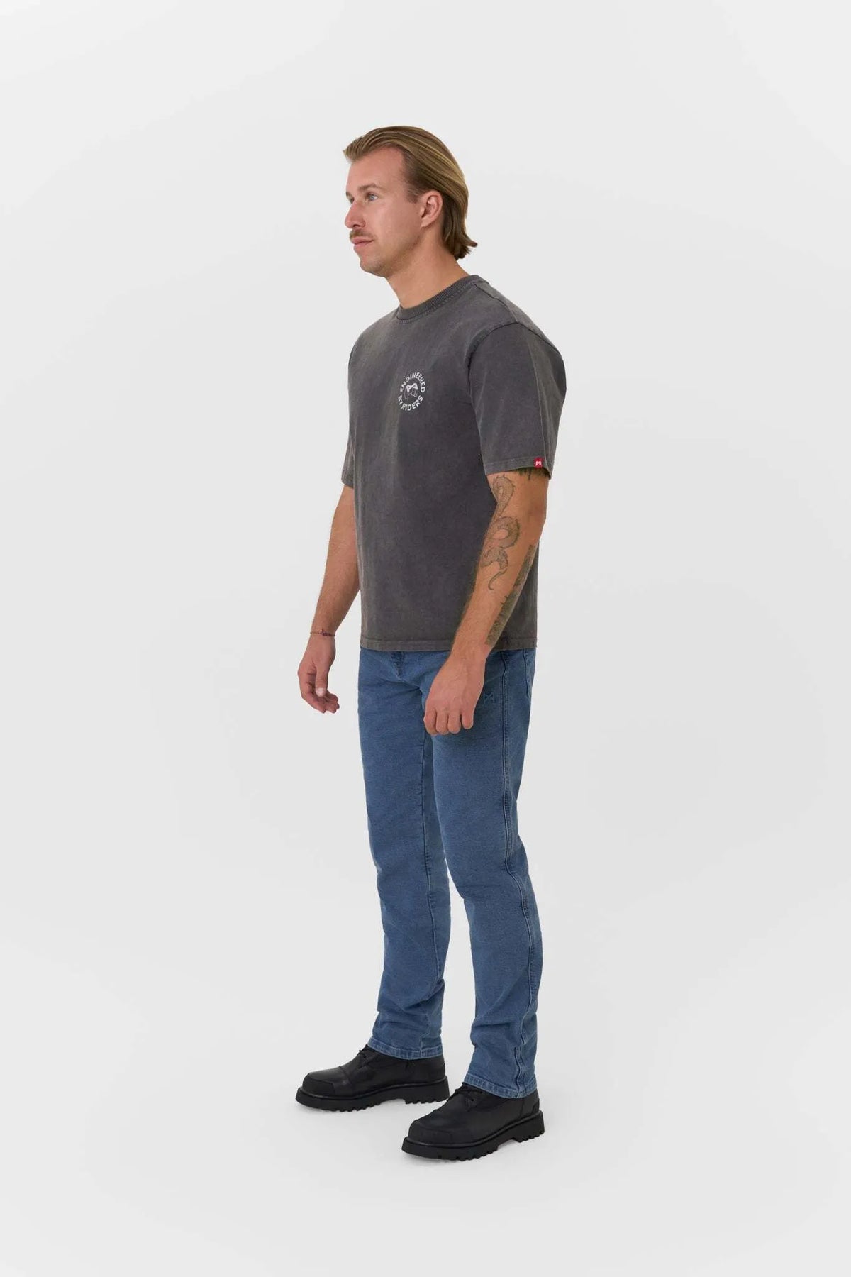 ALEX ORIGINS - ACID Washed Oversized T-Shirt for Bikers, Unisex