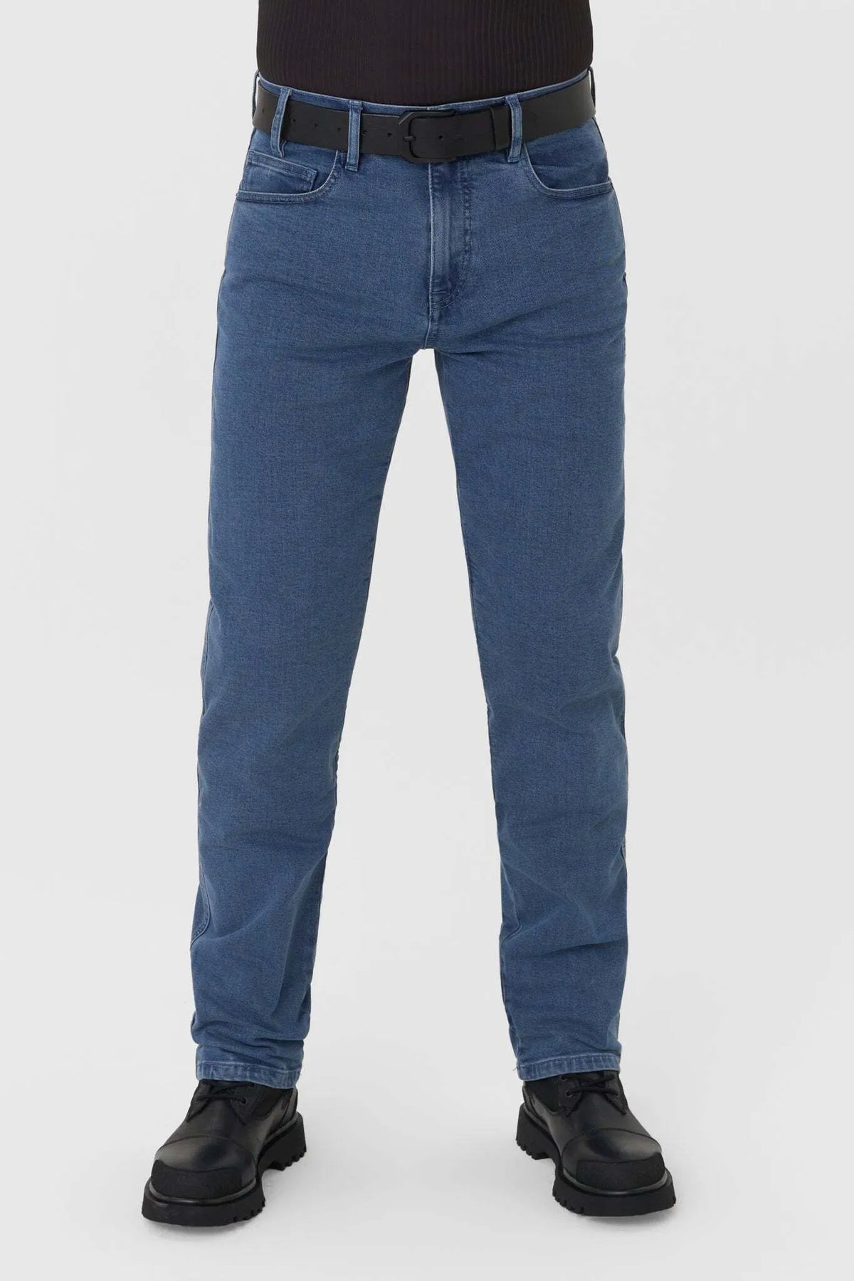 JAMES REGULAR BLUE – vyriški motociklininko džinsai, įprasto kirpimo, CORDURA®