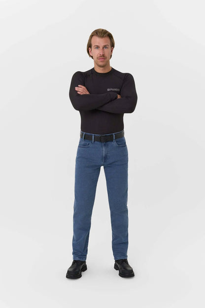 JAMES REGULAR BLUE – vyriški motociklininko džinsai, įprasto kirpimo, CORDURA®