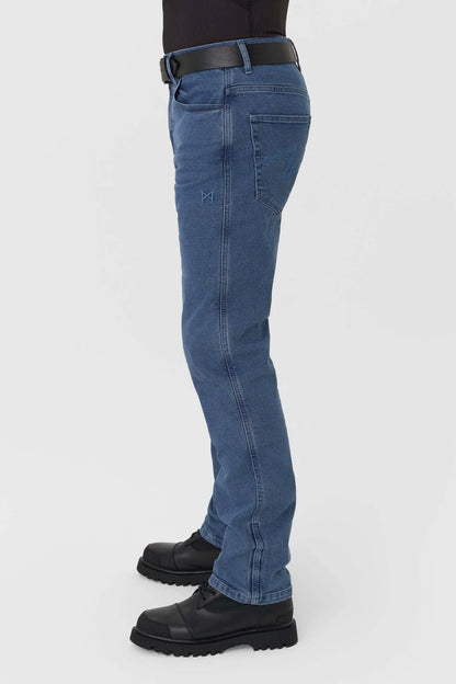JAMES REGULAR BLUE – vyriški motociklininko džinsai, įprasto kirpimo, CORDURA®