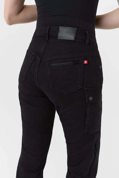 MILA CARGO BLACK – moteriški chino stiliaus „Cordura®“ motociklininkės džinsai