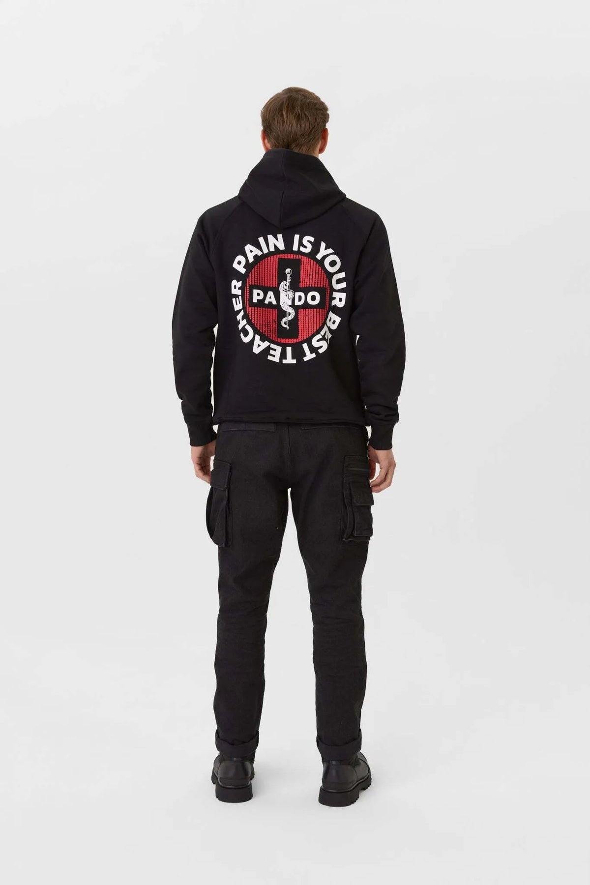 MAX PAIN BLACK – padidinto kirpimo džemperis motociklininkams, unisex
