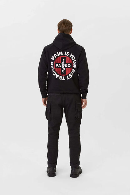 MAX PAIN BLACK – padidinto kirpimo džemperis motociklininkams, unisex