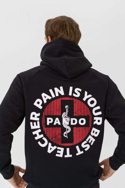 MAX PAIN BLACK – padidinto kirpimo džemperis motociklininkams, unisex