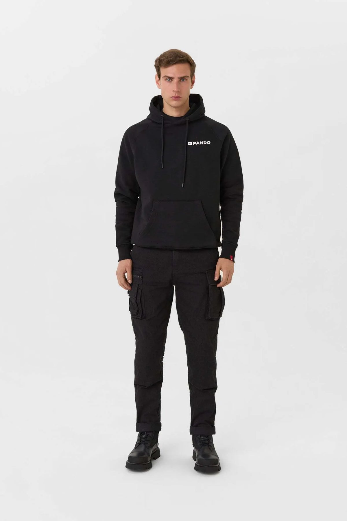 MAX DON’T DIE BLACK – laisvo kirpimo unisex motociklininko džemperis su gobtuvu