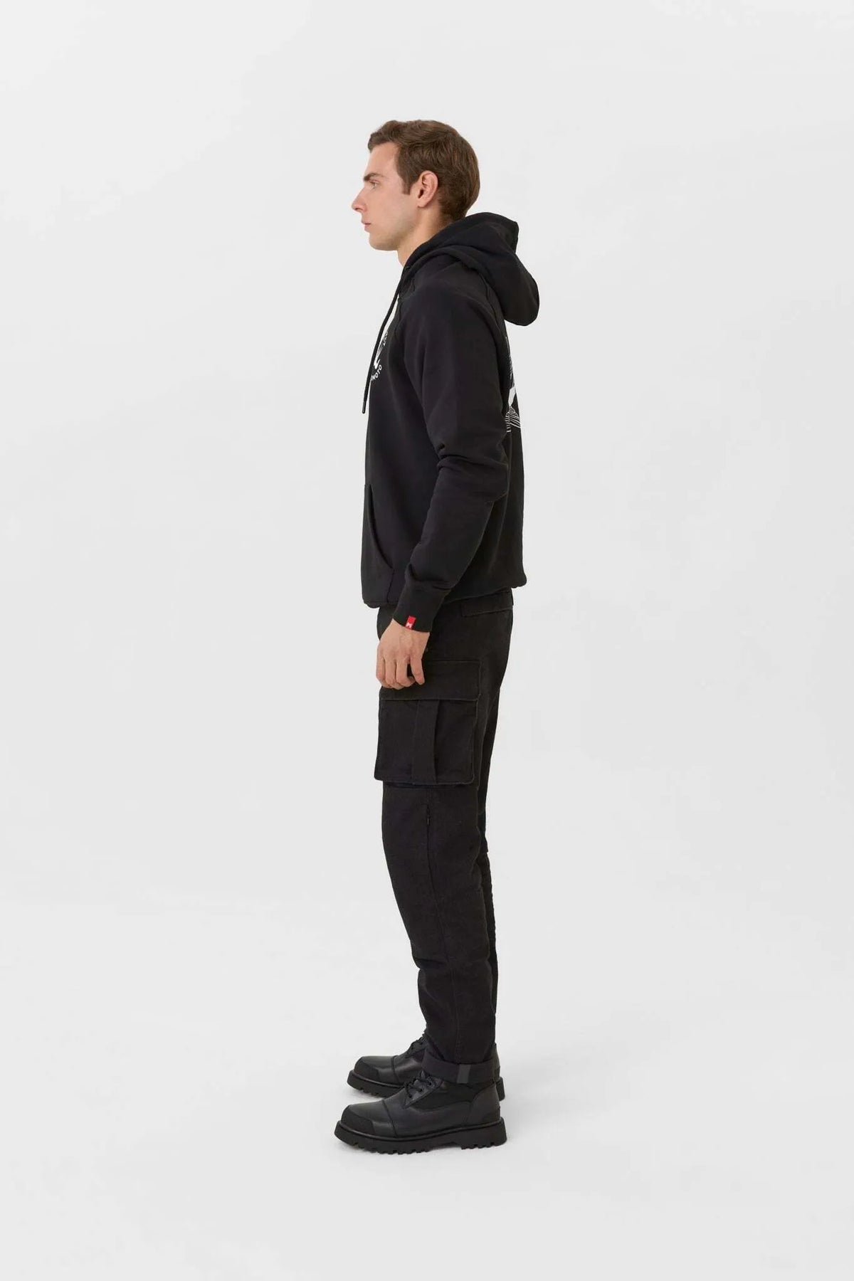 MAX TOKYO BLACK – laisvo kirpimo motociklininko džemperis su gobtuvu, unisex