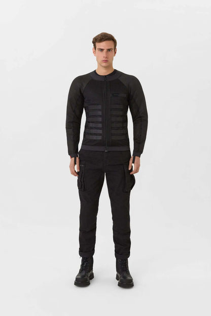 COMMANDO UH BLACK - Men's Light-Weight Motorcycle Jacket