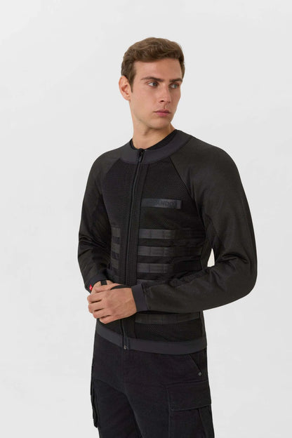 COMMANDO UH BLACK - Men's Light-Weight Motorcycle Jacket