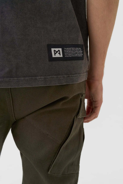 ALEX RUNA – rūgštinio plovimo efekto oversize marškinėliai motociklininkams, unisex