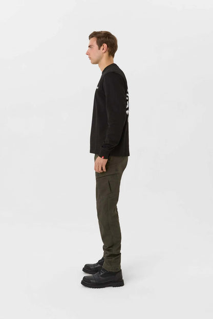 TOMMY DON'T DIE BLACK – oversized marškinėliai ilgomis rankovėmis, unisex