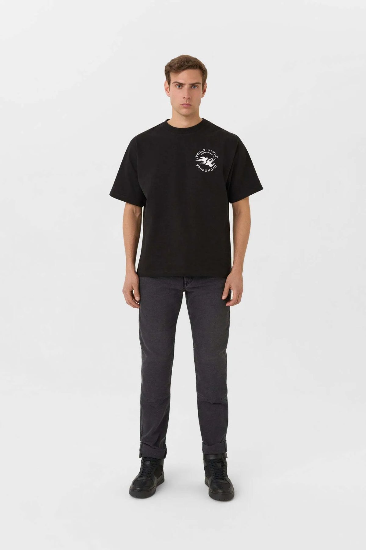 ROBBY SLIM BLACK – vyriški siauro kirpimo motociklininko džinsai iš Cordura®