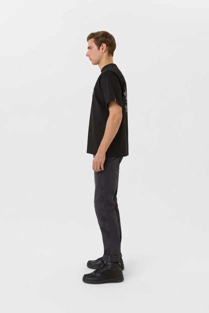 ROBBY SLIM BLACK – vyriški siauro kirpimo motociklininko džinsai iš Cordura®