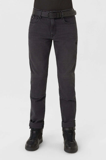 ROBBY SLIM BLACK – vyriški siauro kirpimo motociklininko džinsai iš Cordura®
