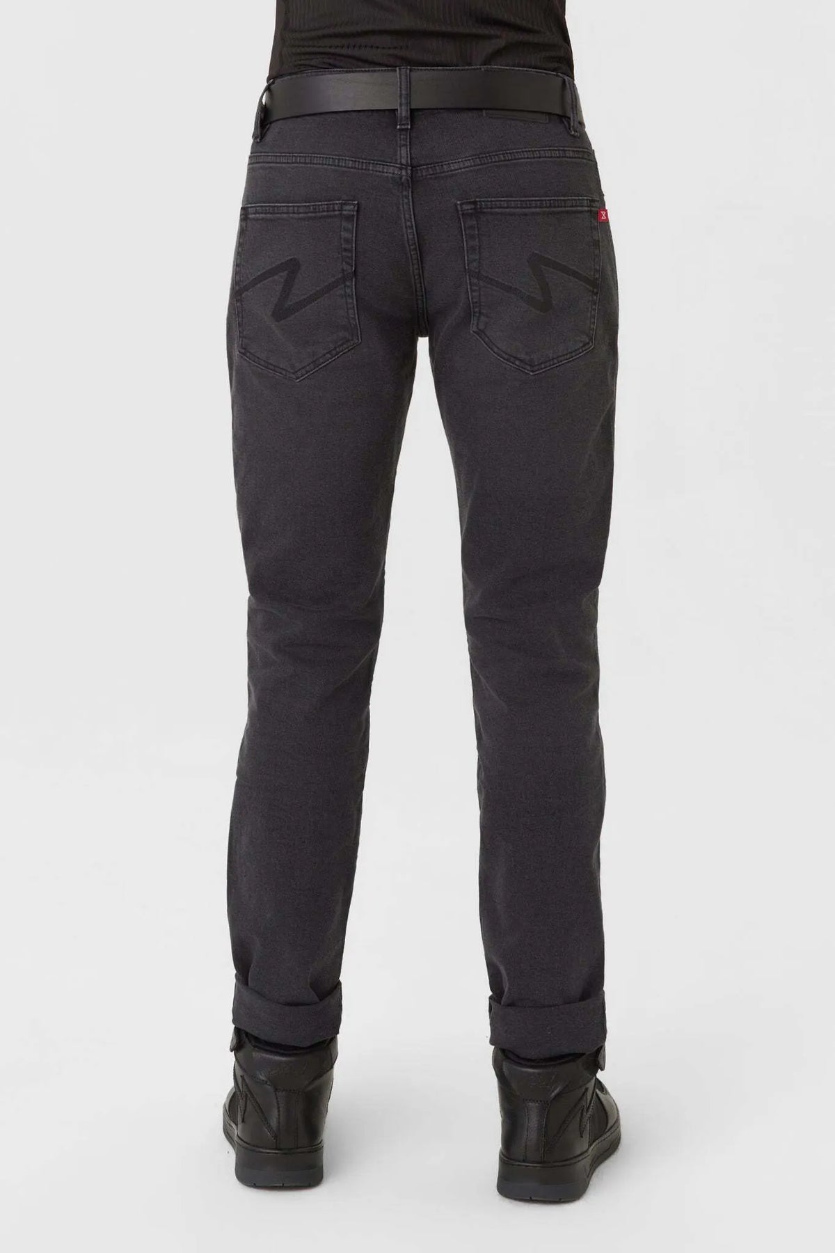 ROBBY SLIM BLACK – vyriški siauro kirpimo motociklininko džinsai iš Cordura®