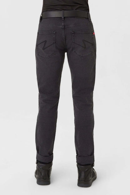 ROBBY SLIM BLACK – vyriški siauro kirpimo motociklininko džinsai iš Cordura®