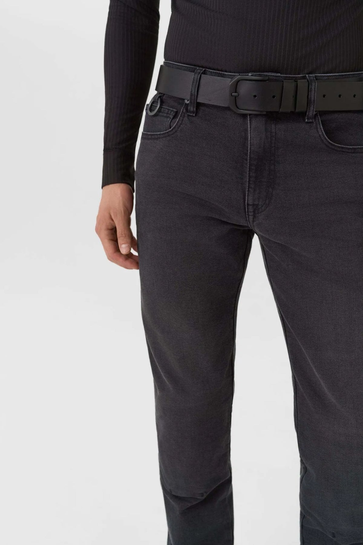 ROBBY SLIM BLACK – vyriški siauro kirpimo motociklininko džinsai iš Cordura®
