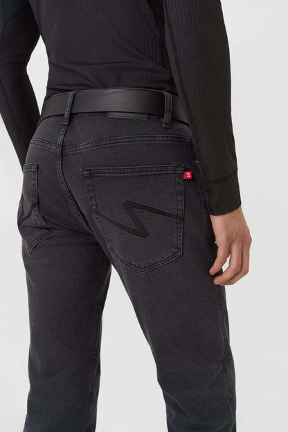 ROBBY SLIM BLACK – vyriški siauro kirpimo motociklininko džinsai iš Cordura®