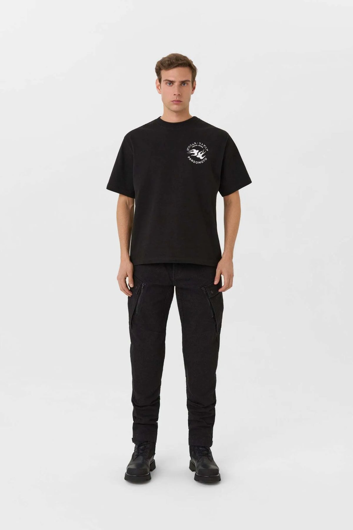 LUKE TOKYO BLACK – oversized marškinėliai motociklininkams, unisex