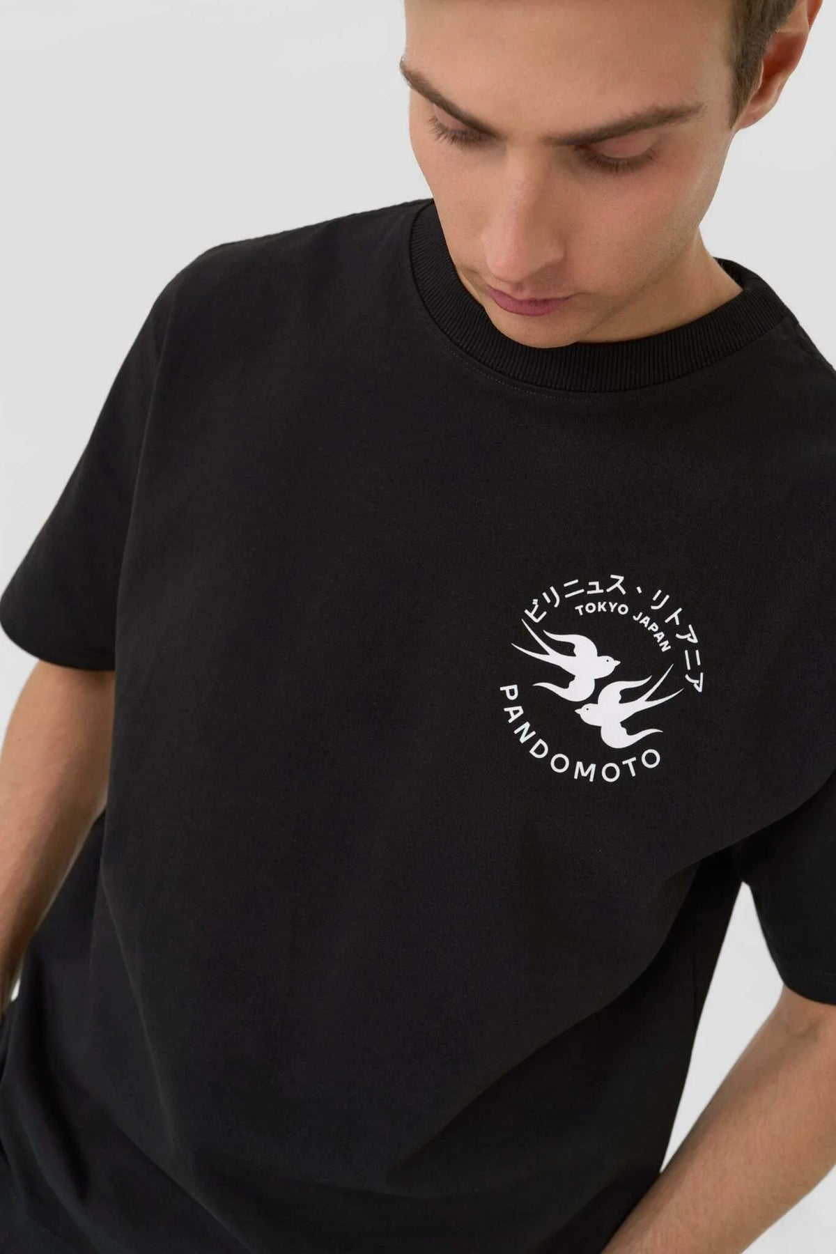 LUKE TOKYO BLACK – oversized marškinėliai motociklininkams, unisex