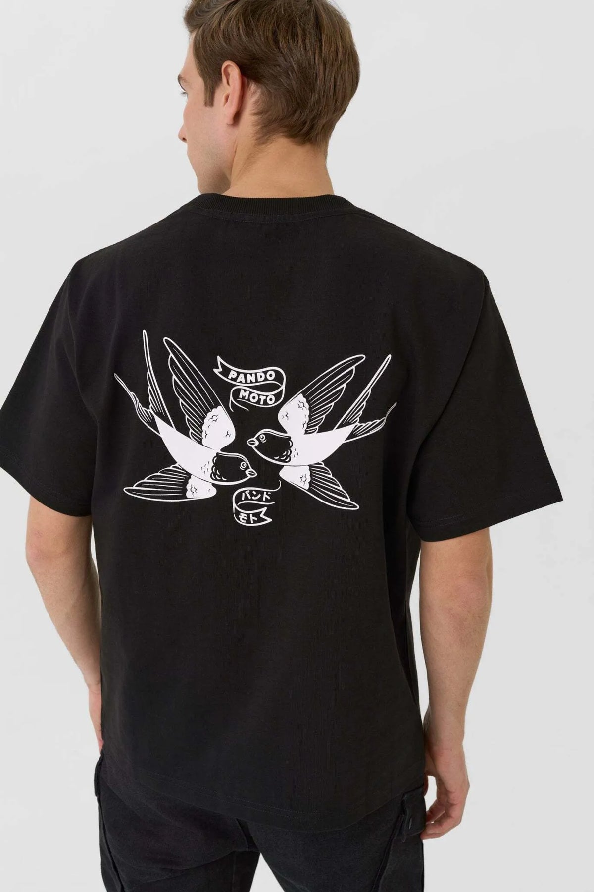 LUKE TOKYO BLACK – oversized marškinėliai motociklininkams, unisex