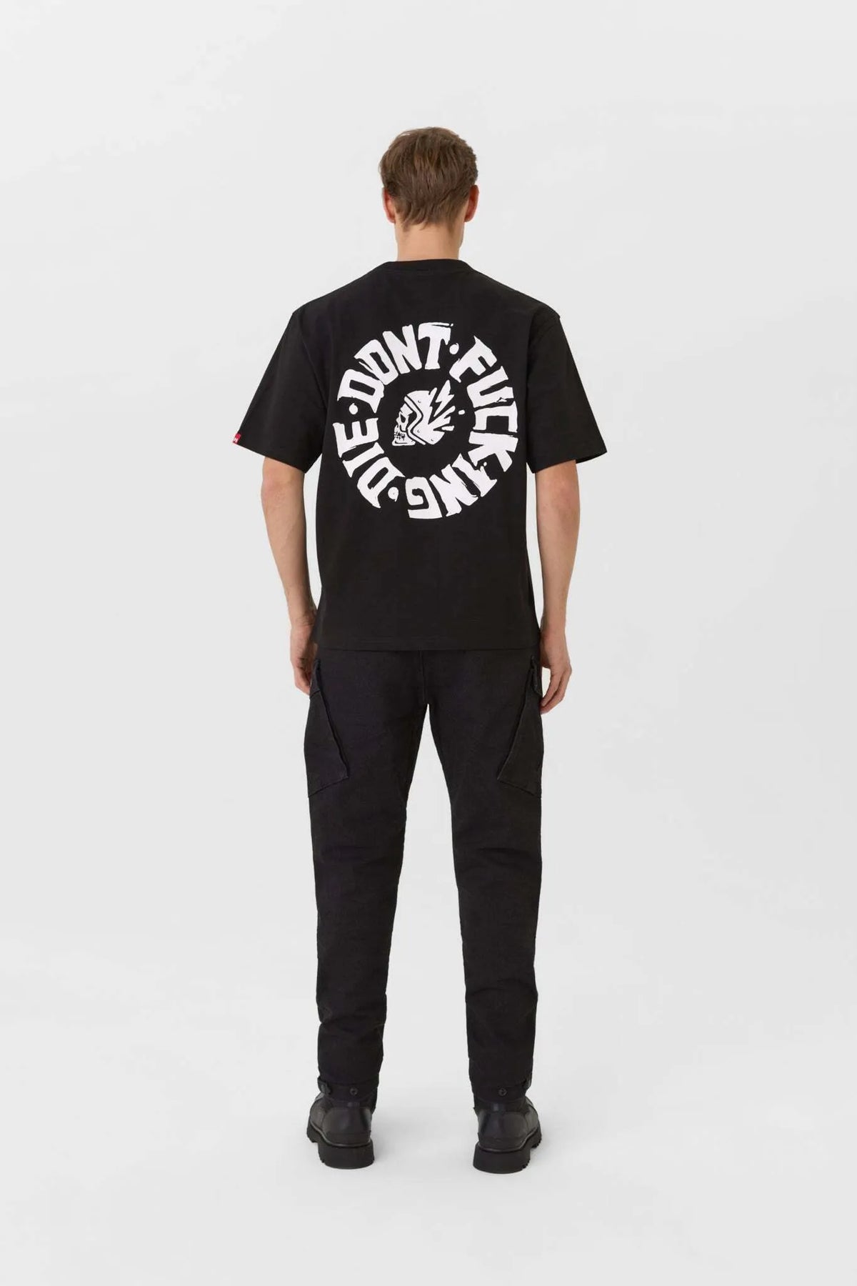 LUKE DON'T DIE BLACK – oversized marškinėliai motociklininkams, unisex