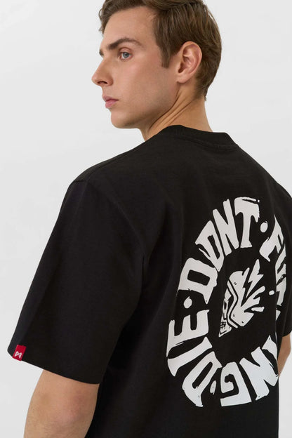 LUKE DON'T DIE BLACK – oversized marškinėliai motociklininkams, unisex