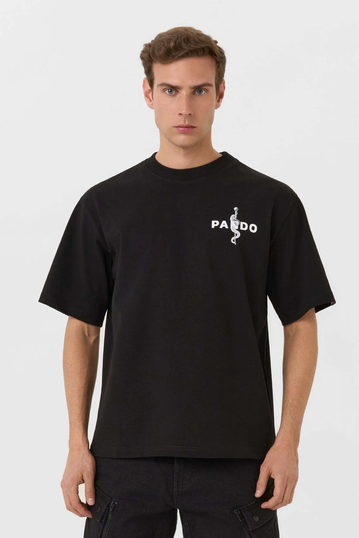 LUKE PAIN BLACK – oversized marškinėliai motociklininkams, unisex