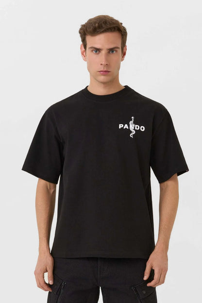 LUKE PAIN BLACK – oversized marškinėliai motociklininkams, unisex