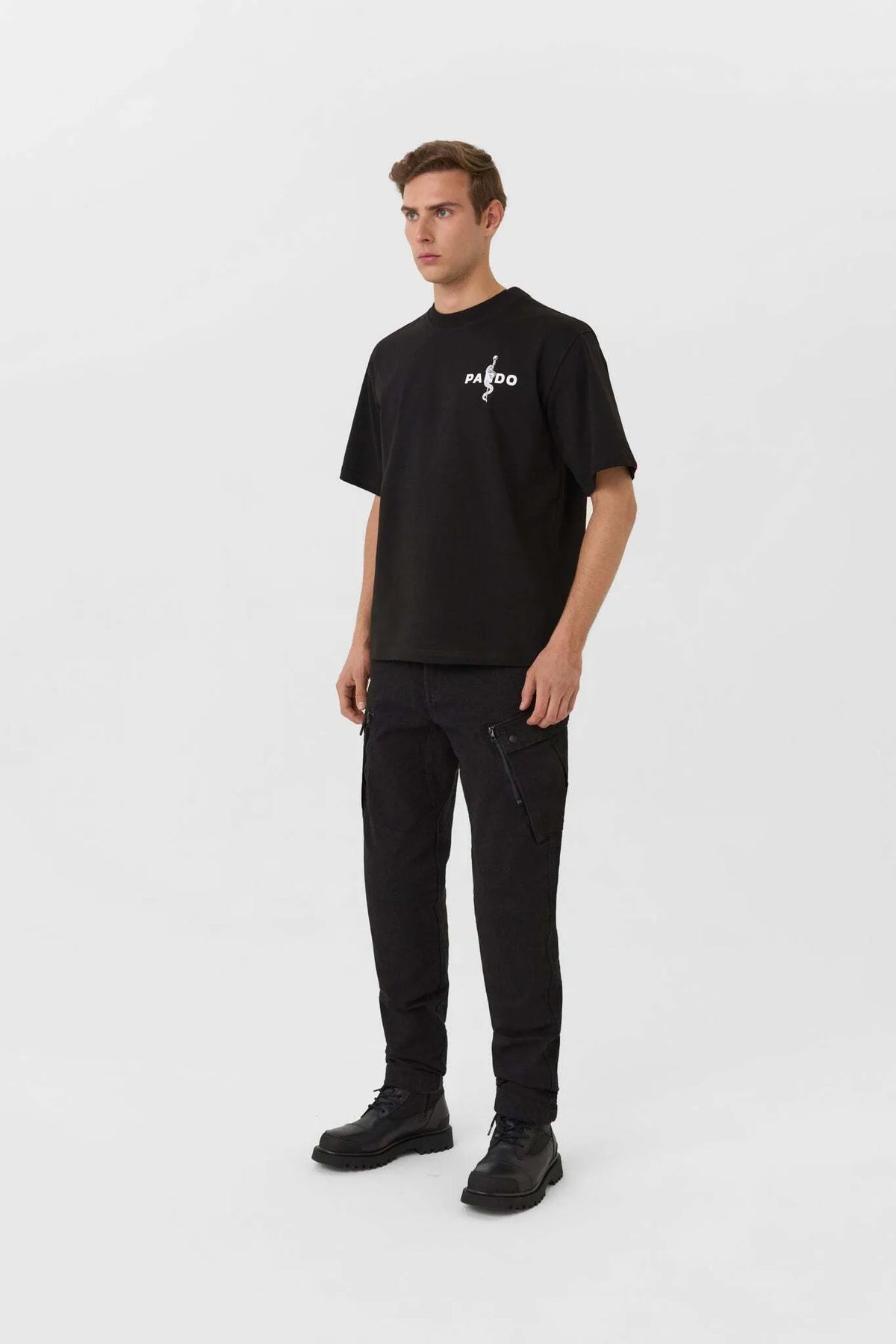 LUKE PAIN BLACK – oversized marškinėliai motociklininkams, unisex