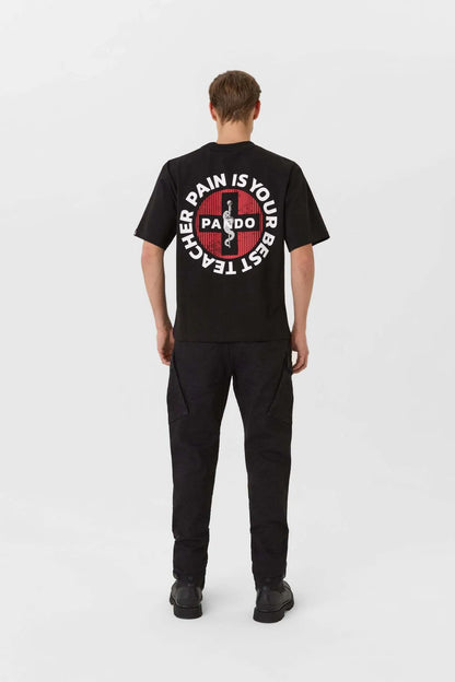 LUKE PAIN BLACK – oversized marškinėliai motociklininkams, unisex