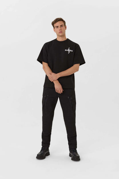 LUKE PAIN BLACK – oversized marškinėliai motociklininkams, unisex