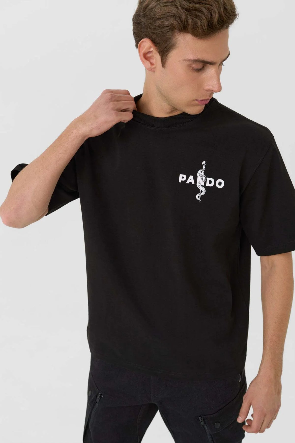 LUKE PAIN BLACK – oversized marškinėliai motociklininkams, unisex