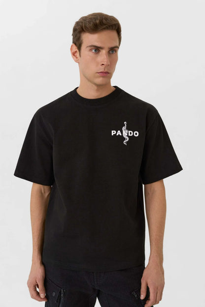 LUKE PAIN BLACK – oversized marškinėliai motociklininkams, unisex