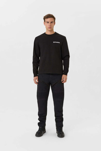 KARLDO SLIM BLACK – siauro kirpimo „Cordura®“ motociklininko džinsai vyrams