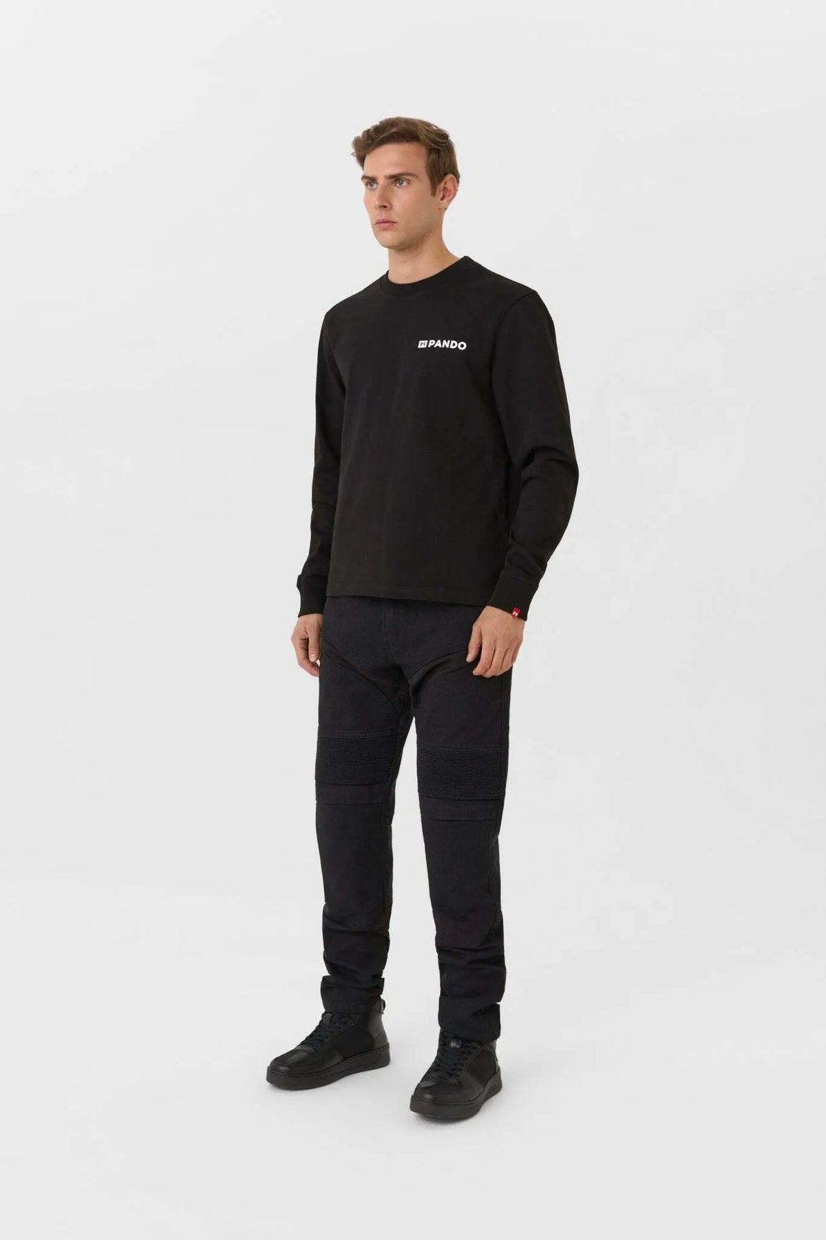 KARLDO SLIM BLACK – siauro kirpimo „Cordura®“ motociklininko džinsai vyrams