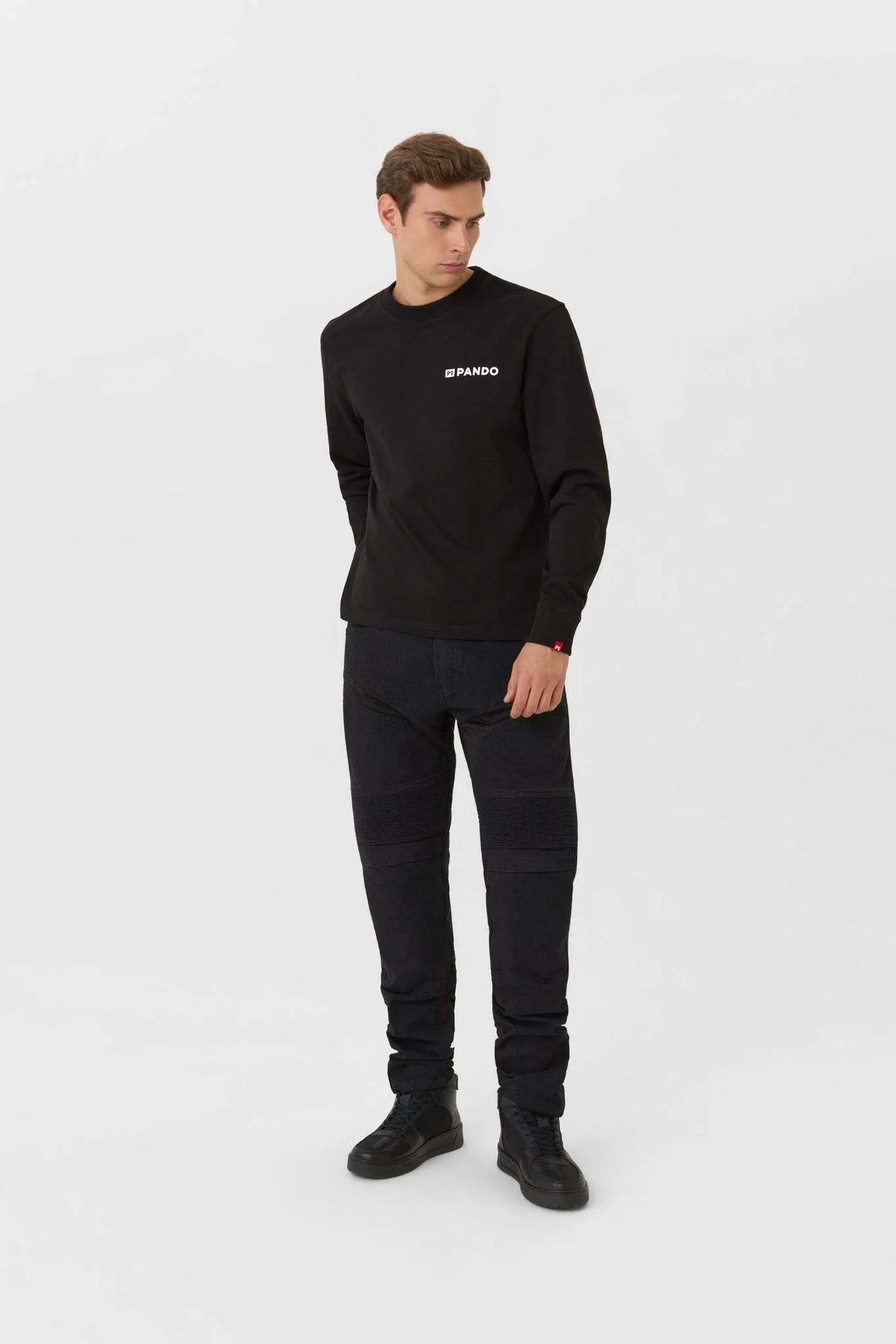 KARLDO SLIM BLACK – siauro kirpimo „Cordura®“ motociklininko džinsai vyrams