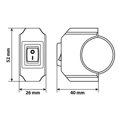 JUNGIKLIS LAMPA WATERPROOF SWITCH 90462