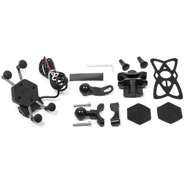 Motorcycle phone holder with charger - RAM L USB eXtremestyle® UCH000139