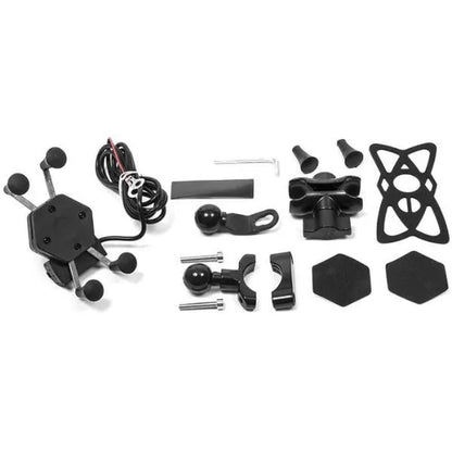 Motorcycle phone holder with charger - RAM L USB eXtremestyle® UCH000139