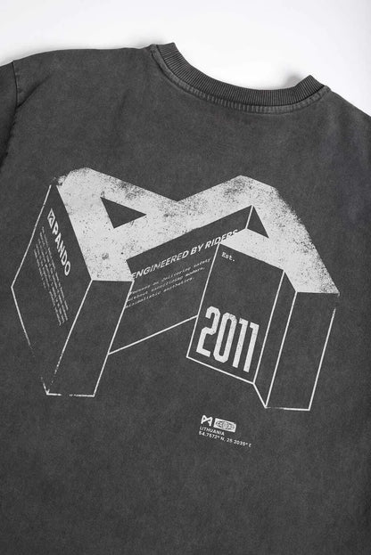 ALEX ORIGINS - ACID Washed Oversized T-Shirt for Bikers, Unisex