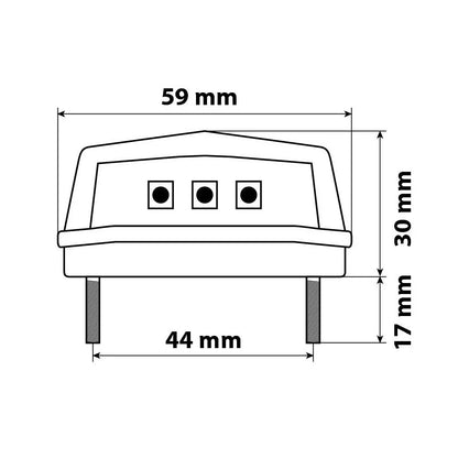 NUMBER PLATE LIGHT 3 LED LICENCE PLATE LAMP 90166