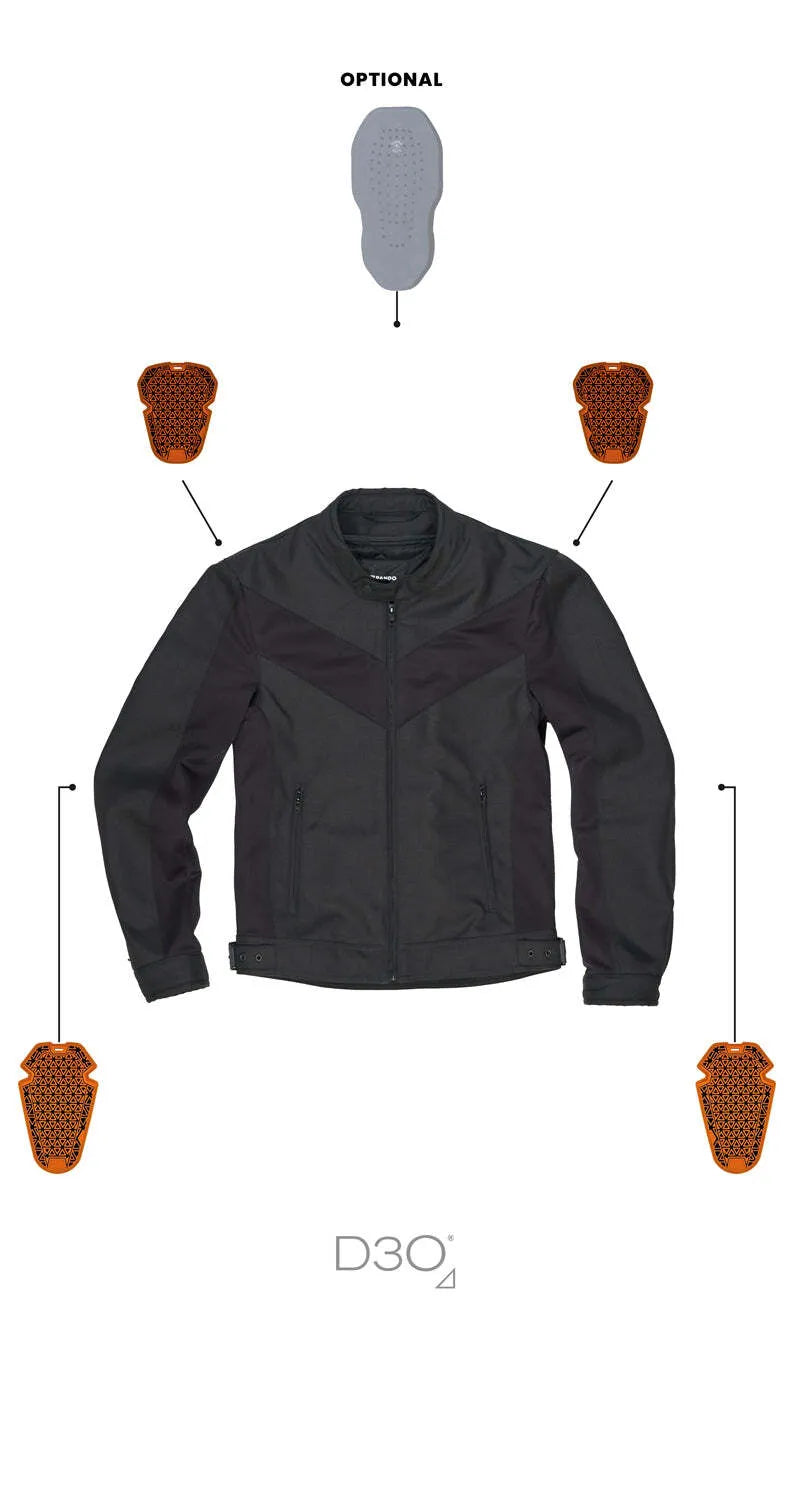 AIR TATE JACKET BLACK – bet kokiam orui skirta motociklininko striukė