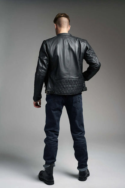 TWIN LEATHER JACKET BLACK - Men’s Leather Motorcycle Jacket